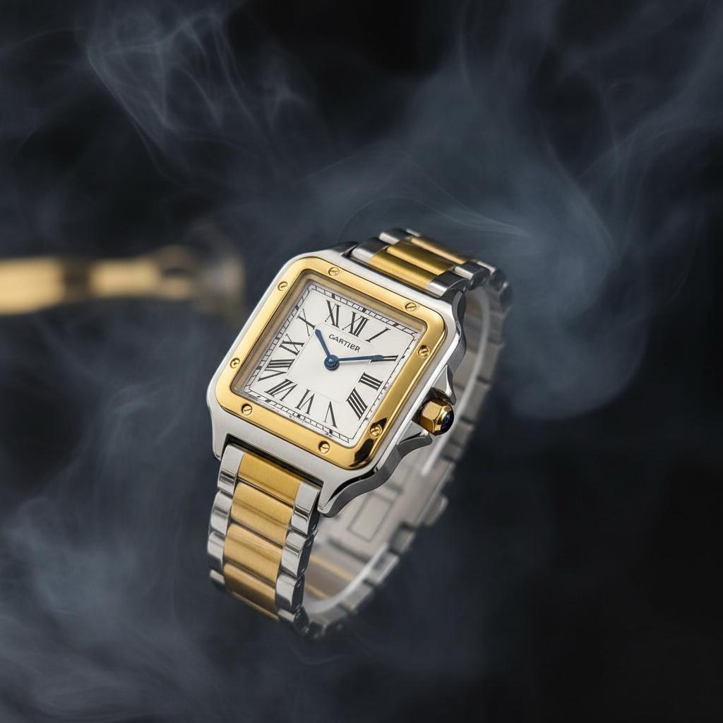 Cartier Santos-Dumont Two-Tone Gold & Silver Watch