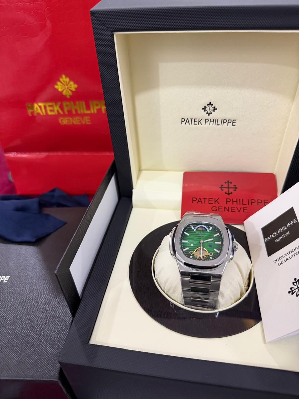 Patrick Maher Tourbillon Green Dial Stainless Steel Automatic Watch
