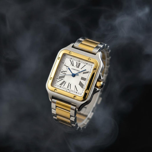 Cartier Santos-Dumont Two-Tone Gold & Silver Watch